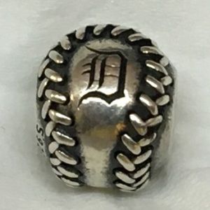 Group 1: Pandora Charm Baseball “D” (Detroit) 790969 $25.00 Each. Good Condition